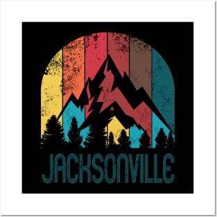 Retro City of Jacksonville T Shirt for Men Women and Kids Posters and Art